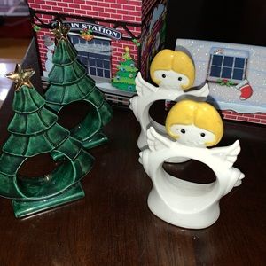 EUC Vintage Christmas napkin rings